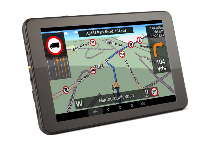 TX720 truck sat nav screen